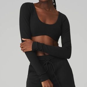 Ribbed Defined Long Sleeve Bra